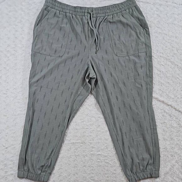 Athleta Womens Size 26 Farallon Printed Jogger Spliced Magic Metropolis Grey - Picture 1 of 8